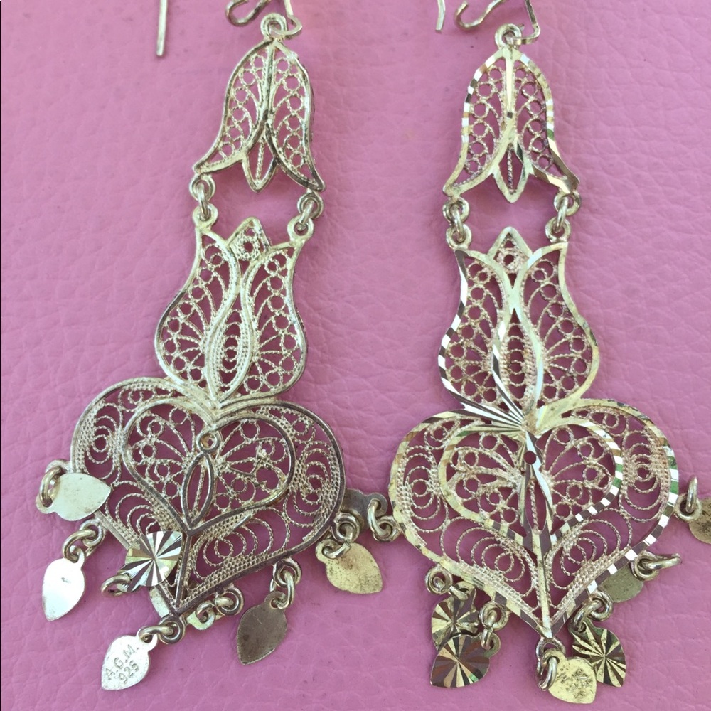 Silver earrings 💖❤️💖❤️💖❤️